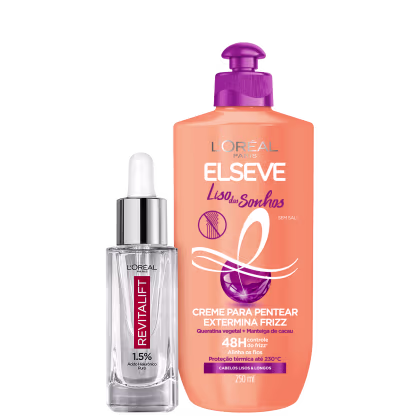 Imagem do produto Kit Beleza na Web L'Oréal Paris Elseve Liso dos Sonhos Revitalift (2 Produtos)