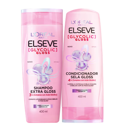 Imagem do produto Kit Elseve L’Oréal Paris Glycolic Gloss Up Duo (2 Produtos)