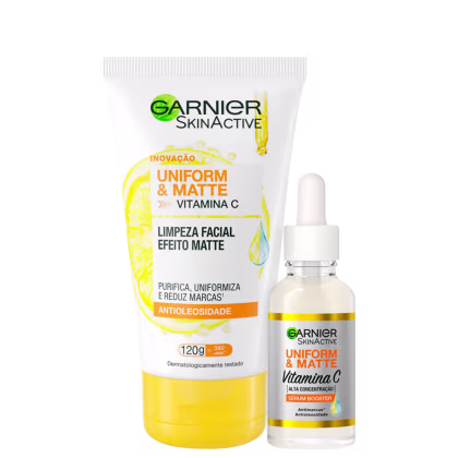 Imagem do produto Kit Garnier SkinActive Uniform & Matte Vitamina C Antimarcas (2 Produtos)