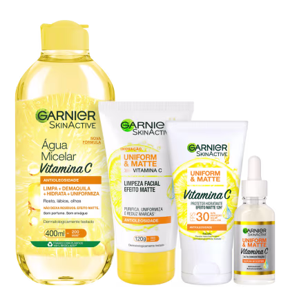 Imagem do produto Kit Garnier SkinActive Uniform & Matte Vitamina C (4 Produtos)