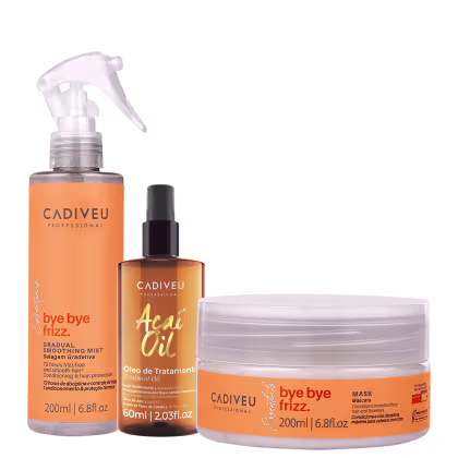 Imagem do produto Kit Cadiveu Professional Açaí Oil Bye Bye Frizz Care Trio (3 Produtos)