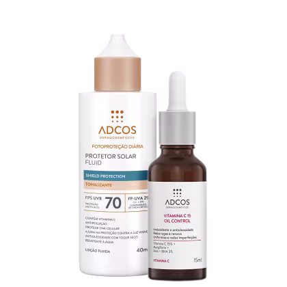 Imagem do produto Kit Adcos Proteção Diária Tonalizante + Vitamina C 15 (2 Produtos)