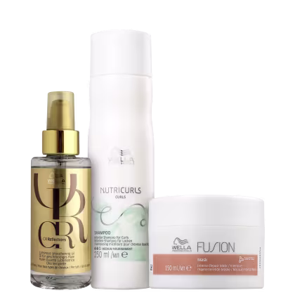 Imagem do produto Kit Wella Professionals Fusion Nutricurls Oil Reflections Trio (3 Produtos)