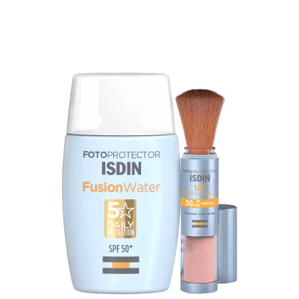 Imagem do produto Kit ISDIN UV Brush Mineral Fusion Water (2 Produtos)