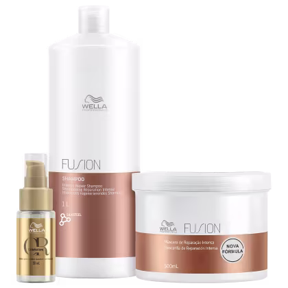 Imagem do produto Kit Wella Professionals Fusion + Oil Reflections Trio Care (3 Produtos)