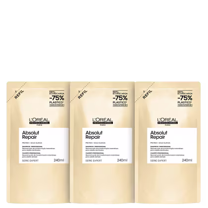 Imagem do produto Kit L'Oréal Professionnel Absolut Repair Gold Quinoa + Protein Refil Shampoo (3 Unidades)