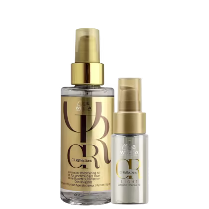 Kit Wella Professionals Oil Reflections Super + Light, com dois óleos, na versão original e light