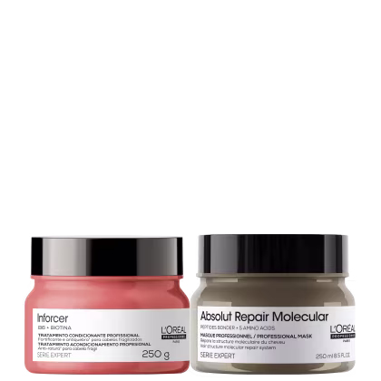 Imagem do produto Kit L'Oréal Professionnel Absolut Repair Molecular + Inforcer Masks (2 Produtos)