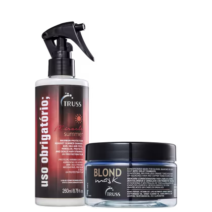 Kit com máscara Blond e tratamento reconstrutor Uso Obrigatório Miracle Summer.