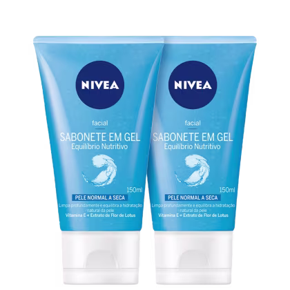 Kit NIVEA com 2 unidades do Sabonete Gel de Limpeza Facial Equilíbrio Nutritivo de 150ml cada
