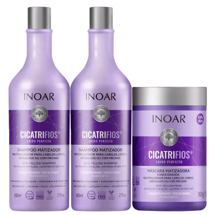 Kit Inoar Cicatrifios Loiro Perfeito Trio, 3 produtos.