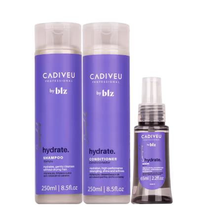 Kit Cadiveu Professional Essentials Hydrate by BLZ com shampoo 250ml, condicionador 250ml e sérum 65ml