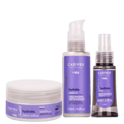 Kit Cadiveu Professional Essentials Hydrate by BLZ com máscara de 200ml, leave-in de 120ml e sérum de 65ml