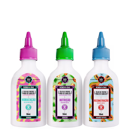 Kit Lola From Rio Cronograma de Óleos Capilares Hidratação, Nutrição e Reconstrução
