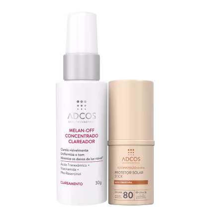 Imagem do produto Kit Adcos Melan-Off Concentrado + Fotoproteção Diária Stick FPS 80 Pecan (2 Produtos)