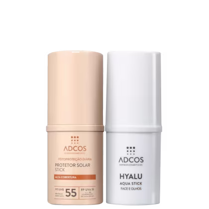 Imagem do produto Kit Adcos Hyalu Aqua Stick + Fotoproteção Diária Stick FPS 55 Nude (2 Produtos)