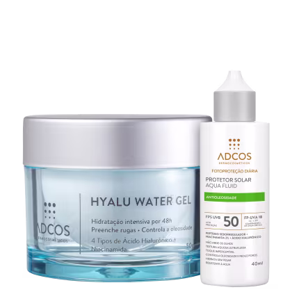 Imagem do produto Kit Adcos Hyalu Water Gel + Fotoproteção Diária Aqua Fluid FPS50 Incolor (2 Produtos)