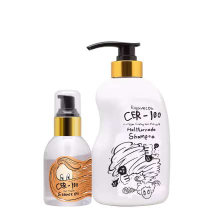 Elizavecca CER-100 Collagen Hair A+ Muscle Tornado + Oil, 2 produtos.