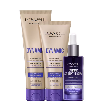 Kit Lowell Dynamic Scalp Therapy Trio Care, 3 produtos.