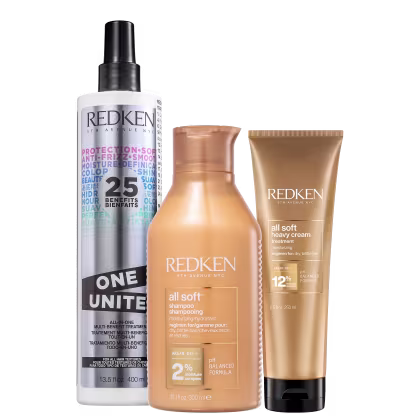 Imagem do produto Kit Redken All Soft + One United 25 Benefits Trio (3 Produtos)