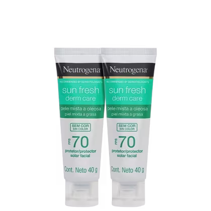 Kit Neutrogena Sun Fresh Derm Care FPS70 Double, 2 unidades.