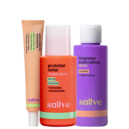 Kit Sallve Rotina Anticravo, 3 produtos.