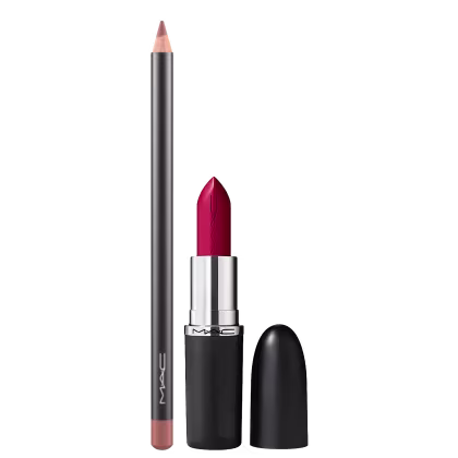 Kit M·A·C MACximal Satin Lovers Only + Lip Pencil Spice, 2 produtos.