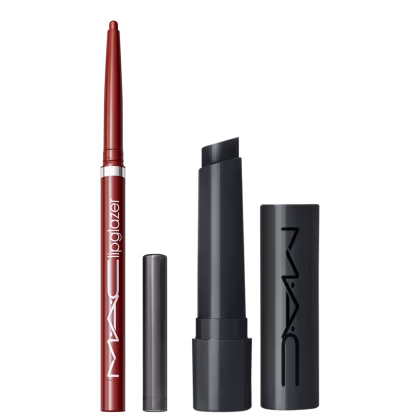 Kit M·A·C Squirt Jet + Lipglazer Glossy Liner Lady Danger, 2 produtos.