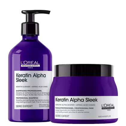 Imagem do produto Kit L'Oréal Professionnel Keratin Alpha Sleek Duo Super (2 Produtos)