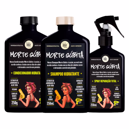 Imagem do produto Kit Lola Cosmetics Hidrata�†o Morte Sìbita - Shampoo e Condicionador e Leave-in