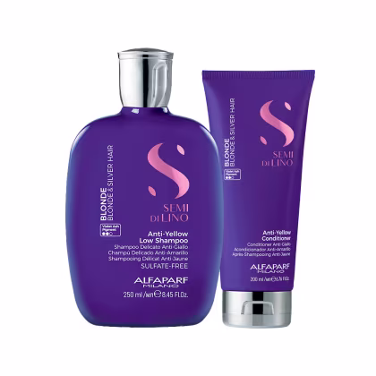Imagem do produto Kit Alfaparf Milano Professional Milano Semi Di Lino Blonde Anti-Yellow - Shampoo e Condicionador