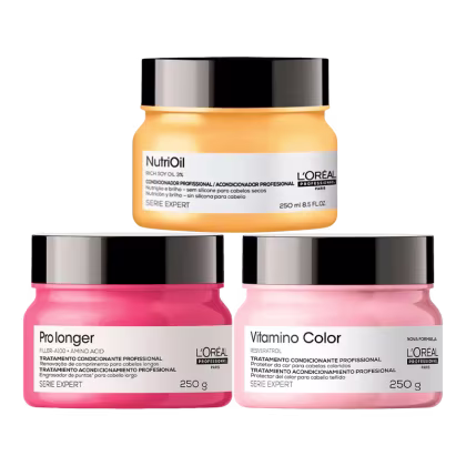 Imagem do produto Cronograma Capilar Preenchedor de Pontas L'Oréal Professionnel Trio (3 Produtos)