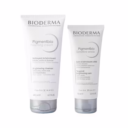 Imagem do produto Kit Bioderma Pigmentbio - Sabonete LÍquido e Creme Clareador Corporal Sensitive Areas 75ml