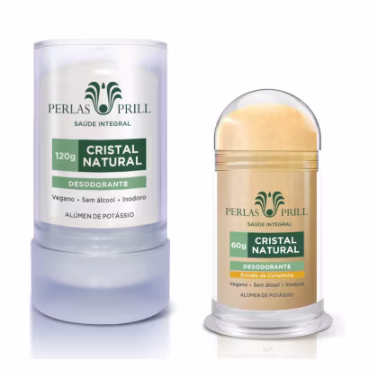 Imagem do produto Kit Perlas Prill Desodorante Cristal Natual 120g + Cúrcuma