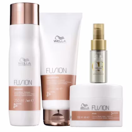 Imagem do produto Kit Wella Professionals Fusion + Oil Reflections Light Quarteto (4 Produtos)
