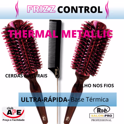 Imagem do produto RIÈ SALON-PRO KIT 2 ESC PROF  FRIZZ CONTROL 64+1 PENTE RIE SALON PRO