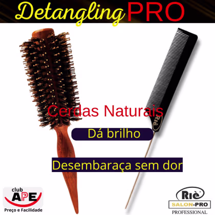 Imagem do produto RIÈ SALON-PRO KIT 1 ESC PROF  DETANGLING  57+1 PENTE RIE SALON PRO