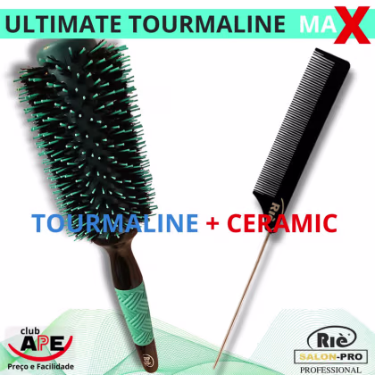 Imagem do produto RIÈ SALON-PRO KIT 1 ESC PROF  ULTIMATE  64  MM  + PENTE RIE SALON PRO