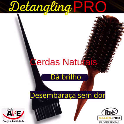 Imagem do produto RIÈ SALON-PRO KIT 1 ESC PROF  DETANGLING  64  MM  + PINCEL RIE SALON PRO