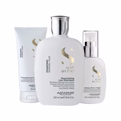 Imagem do produto Kit Alfaparf Milano Professional Semi Di Lino Diamond - Shampoo e Condicionador Leave-in e Finalizador