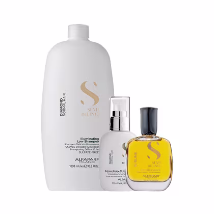 Imagem do produto Kit Alfaparf Milano Professional Semi Di Lino Diamond - Shampoo e Finalizador e ”leo