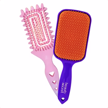 Imagem do produto Kit Escova Raquete Desembaraçador e Fitagem Beauty Secret