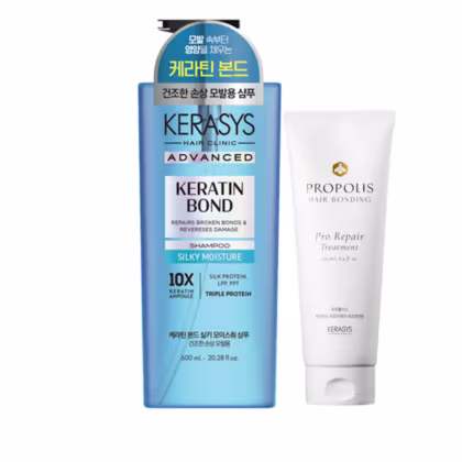 Imagem do produto Kerasys - Duo Fortalecimento Absoluto - Keratin Bond Shampoo 600ml + Propolis Hair Máscara 250ml