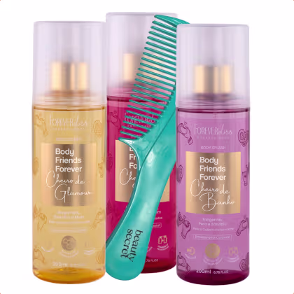 Imagem do produto Kit Forever Liss 3 Body Splash 200ml e Pente Beauty