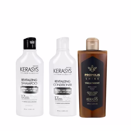 Imagem do produto Kerasys Kit (Duo Revitalizing + Tratamento Própolis Shine) 180ml