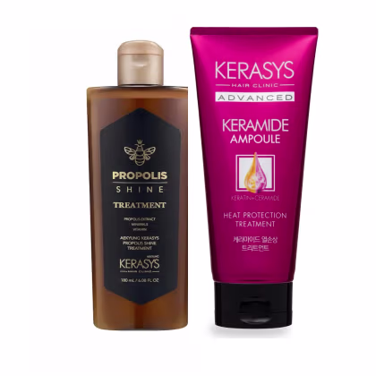 Imagem do produto Kerasys Kit (Tratamento Própolis Shine 180ml + Máscara Keramide Heat 200ml)