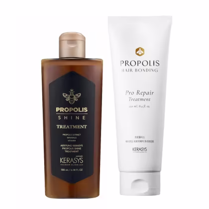 Kit Kerasys Própolis Shine + Propolis Hair Bonding Pro Repair, 2 produtos.