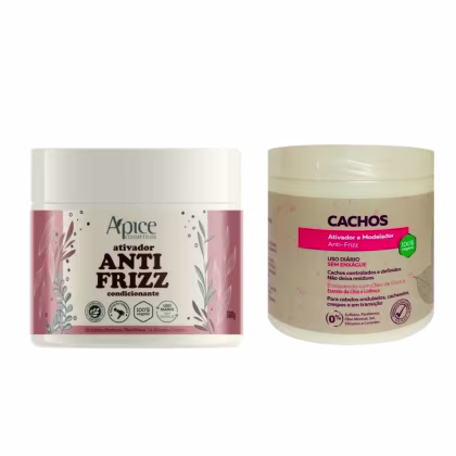 Imagem do produto Apice Kit Ativador Anti Frizz 500g + Ativador e Modelador Cachos 500g