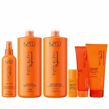 Imagem do produto Kit K.Pro Petit - Shampoo & Condicionador 1L + Leave-In & Ativador de Cachos 200ml + Pomada Modeladora 90g + Style 30ml