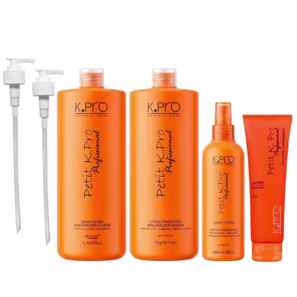 Imagem do produto Kit K.Pro Petit - Shampoo & Condicionador 1L + Leave-In 200ml + Pomada Modeladora 90g + Válvula Pump
